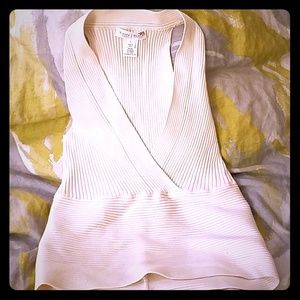 White House/Black Market white halter top
